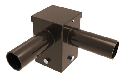 Keystone Technologies 2-3/8 Inch 90 Degree Dual Tenon Square Horizontal Top Pole Mount Adapter For 4 Inch Keystone Poles   