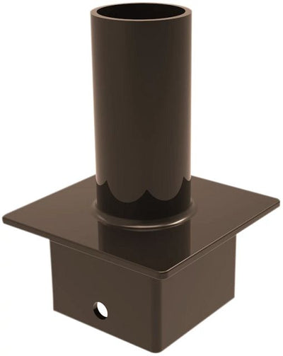 Keystone Technologies 2-3/8 Inch Single Tenon Square Vertical Top Pole Mount Adapter For 4 Inch Keystone Poles   