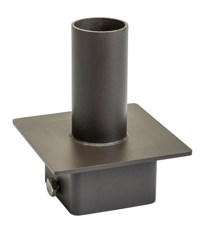 Keystone Technologies 2-3/8 Inch Single Tenon Square Vertical Top Pole Mount Adapter For 5 Inch Keystone Poles   