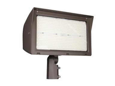 MaxLite 210/250/320 Watt Beam Adjustable LED 277-480V Slim Flood Slipfitter Knuckle Mount 3000/4000/5000K