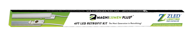 ZLED Lighting 4 Foot LED 2 Strip 40 Watt Selectable Magnetic Retrofit Kit 3500/4000/5000K   