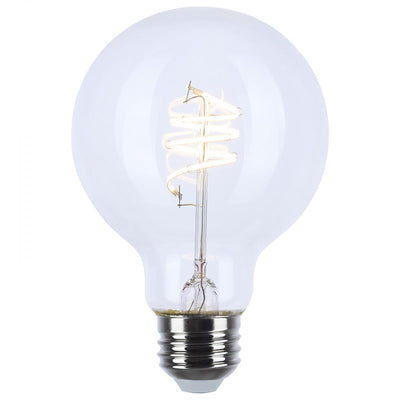 Satco 6 Watt G25 LED Flex Gray Coil Filament Light Bulb 2700K   