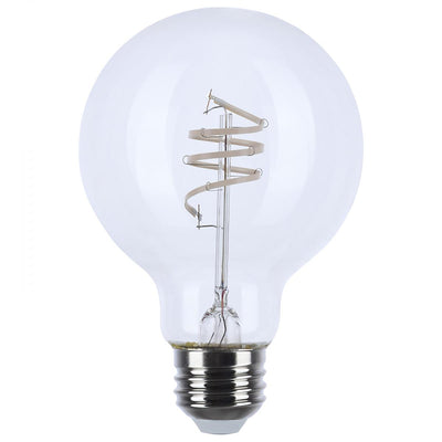 Satco 6 Watt G25 LED Flex Gray Coil Filament Light Bulb 2700K   