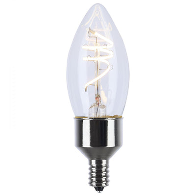 Satco 4 Watt B11 LED Flex Gray Coil Filament Light Bulb 2700K   