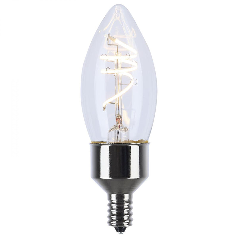 Satco 4 Watt B11 LED Flex Gray Coil Filament Light Bulb 2700K   