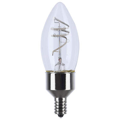 Satco 4 Watt B11 LED Flex Gray Coil Filament Light Bulb 2700K   