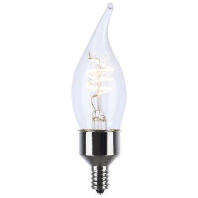 Satco 4 Watt CA11 LED Flex Gray Coil Filament Light Bulb 2700K   