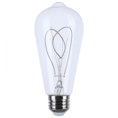 Satco 6 Watt ST19 LED Flex Gray Loop Filament Light Bulb 2700K   