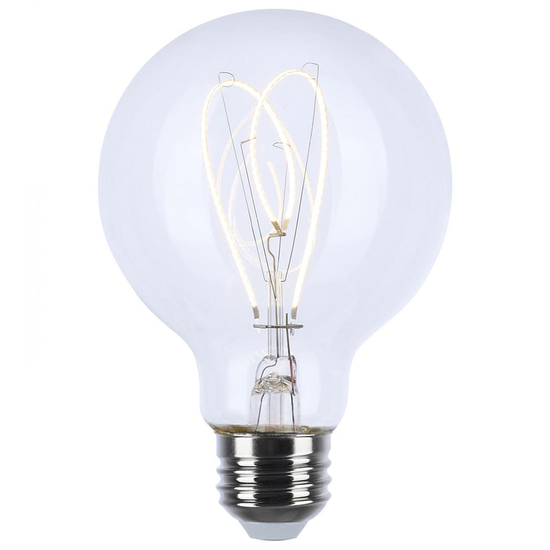 Satco 6 Watt G25 LED Flex Gray Loop Filament Light Bulb 2700K   