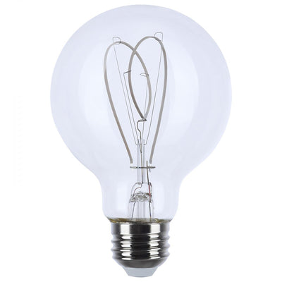 Satco 6 Watt G25 LED Flex Gray Loop Filament Light Bulb 2700K   