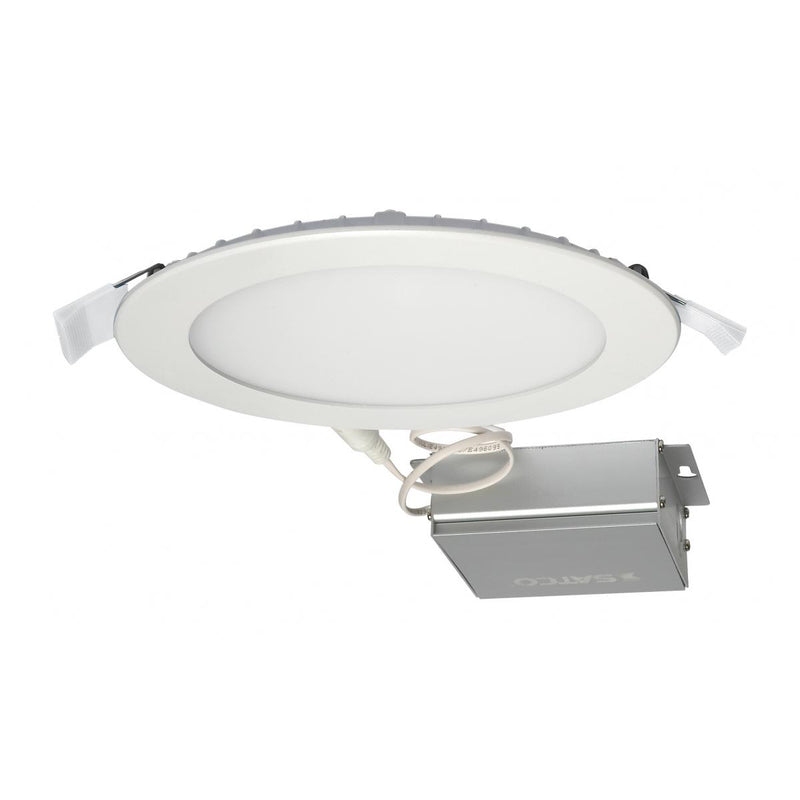 Satco 6 Inch 12 Watt 120V Round LED Low Profile Recessed Downlight 4000K   