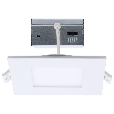 Satco 4 Inch 9 Watt Square 120V LED Direct Wire Selectable Night Light Downlight 2700/3000/3500/4000/5000K