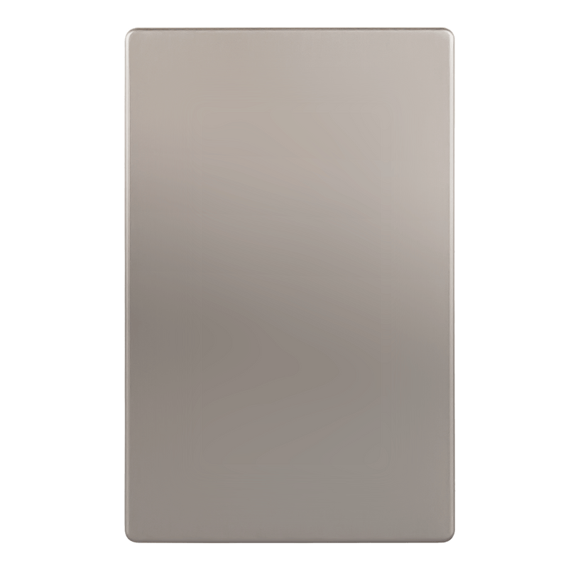 Enerlites Screwless Blank One Gang Wall Plate Nickel  