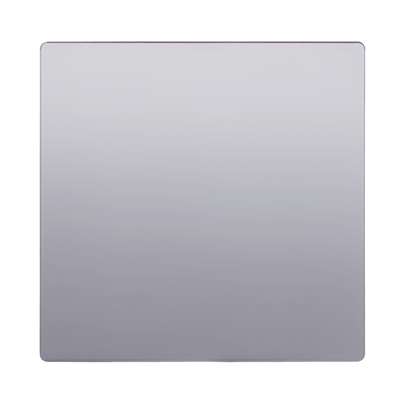 Enerlites Screwless Blank Two Gang Wall Plate Silver  