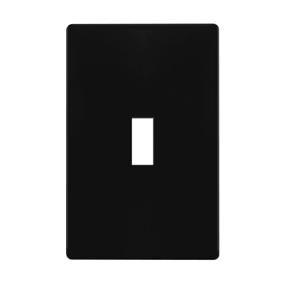 Enerlites Screwless Toggle One Gang Wall Plate Black  