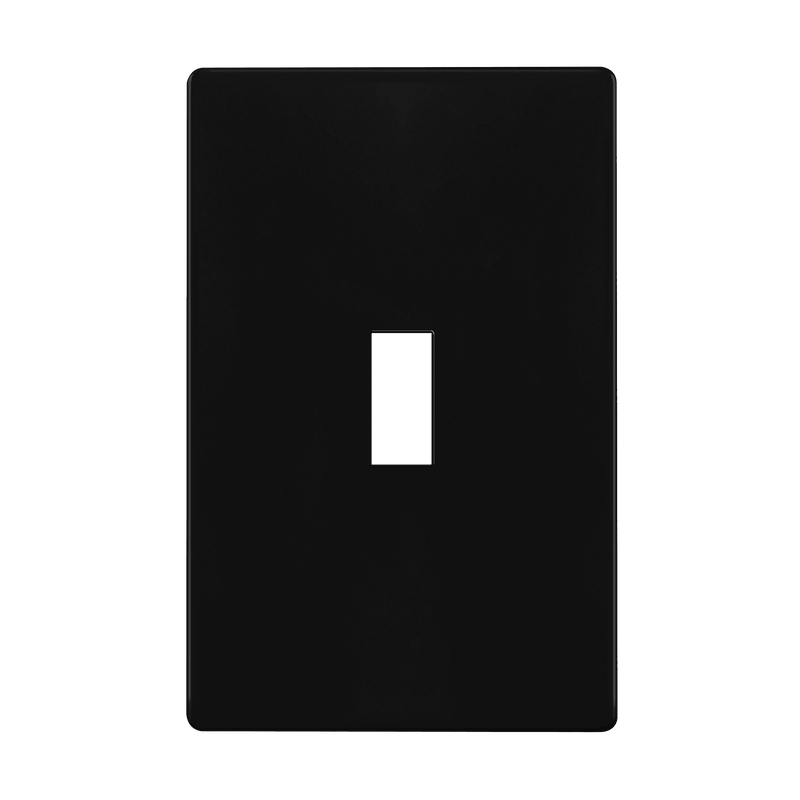 Enerlites Screwless Toggle One Gang Wall Plate Black  