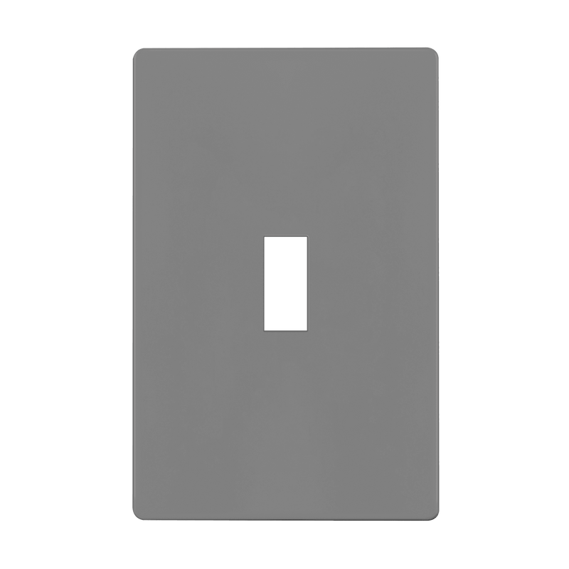 Enerlites Screwless Toggle One Gang Wall Plate Gray  