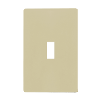 Enerlites Screwless Toggle One Gang Wall Plate Ivory  