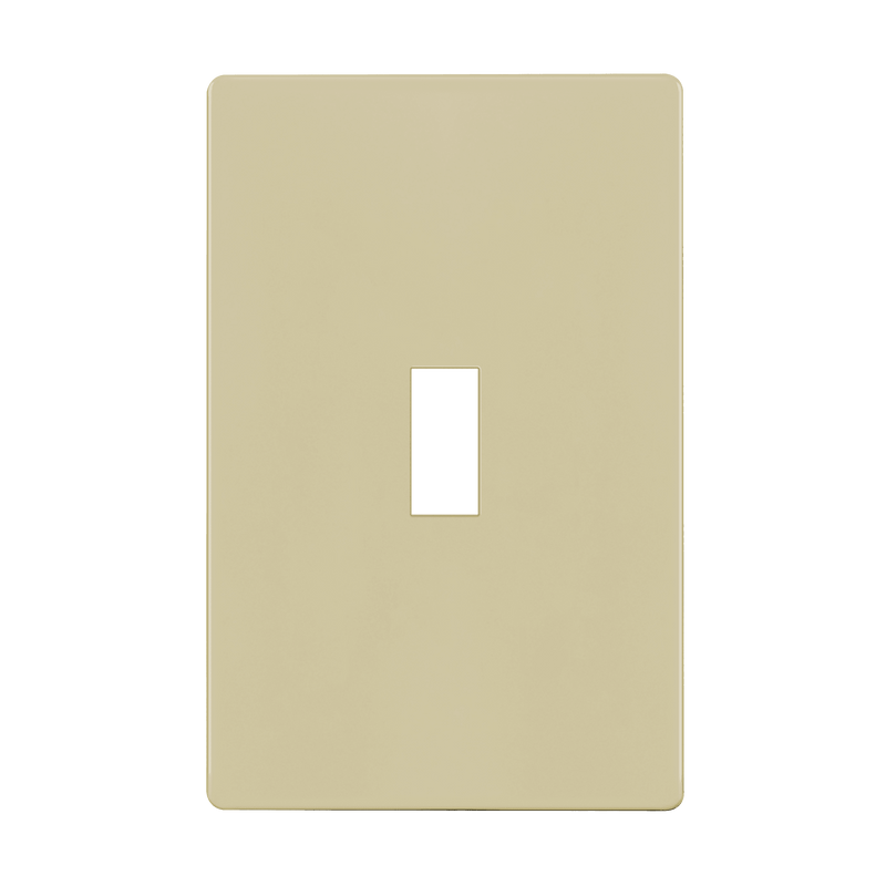 Enerlites Screwless Toggle One Gang Wall Plate Ivory  