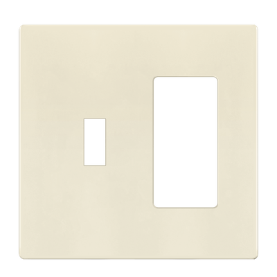 Enerlites Screwless Decorator GFCI and Toggle Two Gang Wall Plate Light Almond  