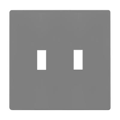 Enerlites Screwless Toggle Two Gang Wall Plate Gray  