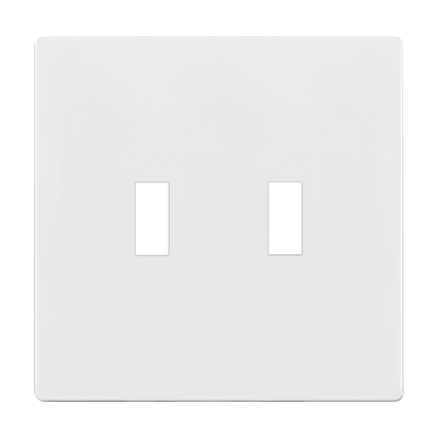 Enerlites Screwless Toggle Two Gang Wall Plate White  