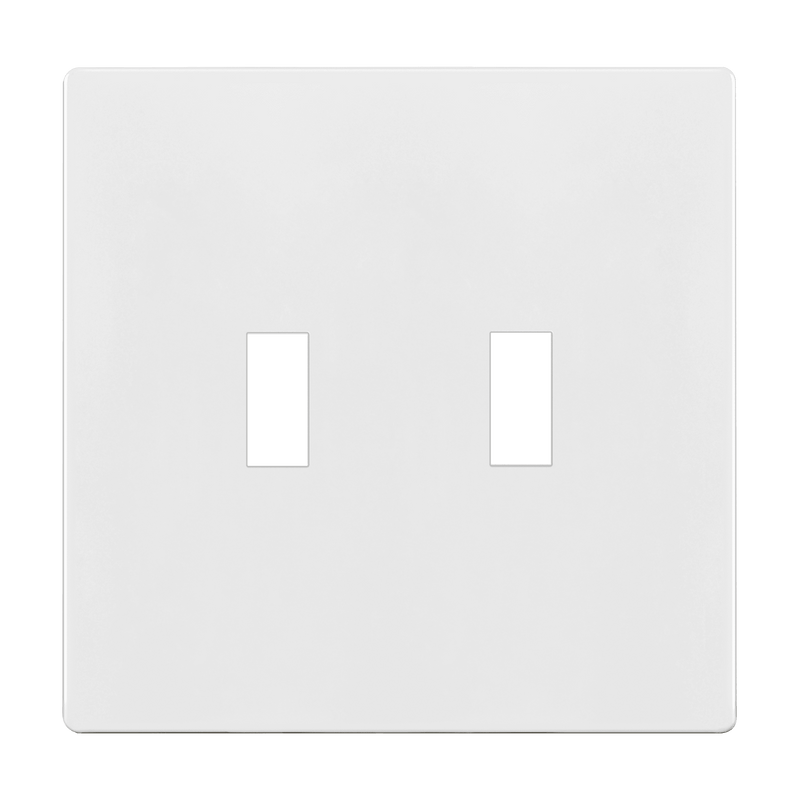 Enerlites Screwless Toggle Two Gang Wall Plate White  