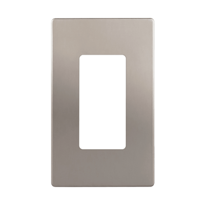 Enerlites Screwless Decorator GFCI One Gang Wall Plate Nickel  