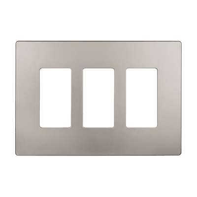 Enerlites Screwless Decorator GFCI Three Gang Wall Plate Nickel  