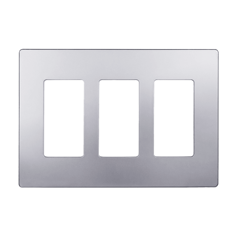 Enerlites Screwless Decorator GFCI Three Gang Wall Plate Silver  