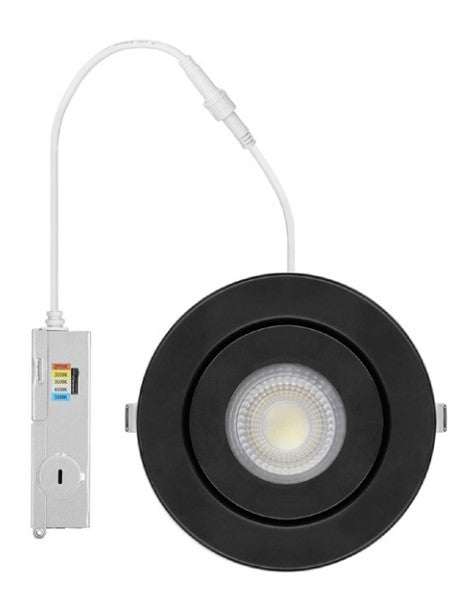 6 inch 13 Watt LED Selectable Black Gimbal Downlight 2700 3000 3500 4000 5000K Selectable Black 65796
