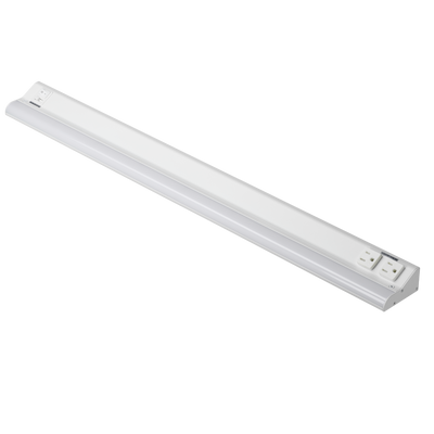 American Lighting 32 Inch 20 Watt Under Cabinet LED Light With Receptacles 2700/3000/3500/4000/5000K Selectable White 