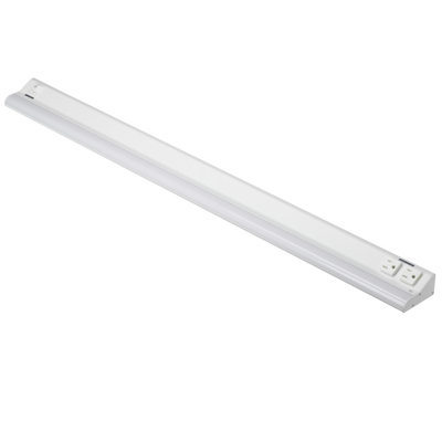 American Lighting 40 Inch 25 Watt Under Cabinet LED Light With Receptacles 2700/3000/3500/4000/5000K Selectable White 