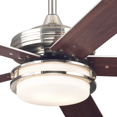 Westinghouse Lighting Castle LED 52 Inch Reversible Five Blade Indoor Ceiling Fan Brushed Nickel Finish With LED Light Kit