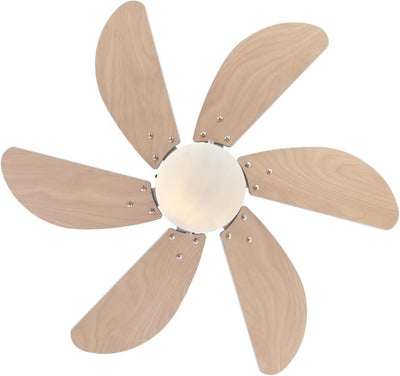 Westinghouse Lighting Turbo Swirl 30 Inch Six Blade Indoor Ceiling Fan With Dimmable LED Light Fixture