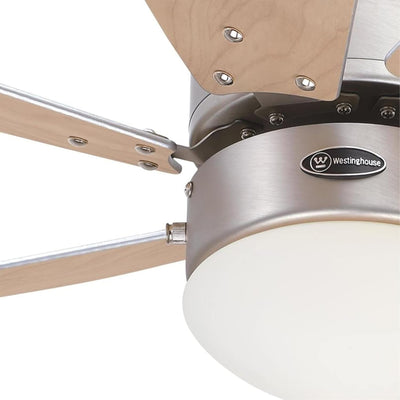 Westinghouse Lighting Turbo Swirl 30 Inch Six Blade Indoor Ceiling Fan With Dimmable LED Light Fixture