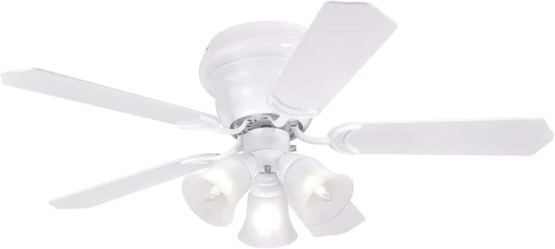 Contempra Trio 42 Inch Five Blade Indoor Ceiling Fan With Dimmable LED Light Fixture