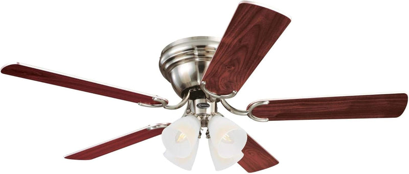 Contempra IV 52 Inch Five Blade Indoor Ceiling Fan With Dimmable LED Light Fixture