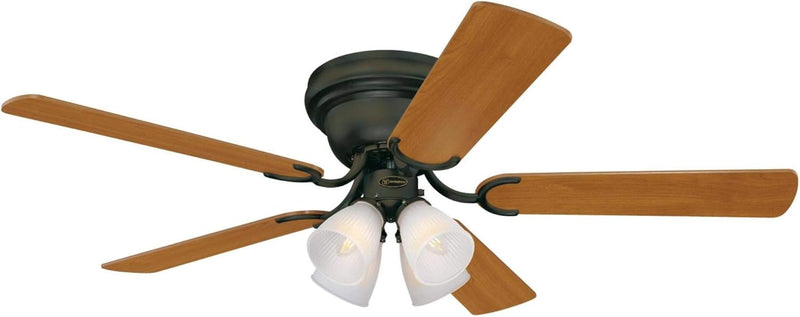 Contempra IV 52 Inch Five Blade Indoor Ceiling Fan With Dimmable LED Light Fixture