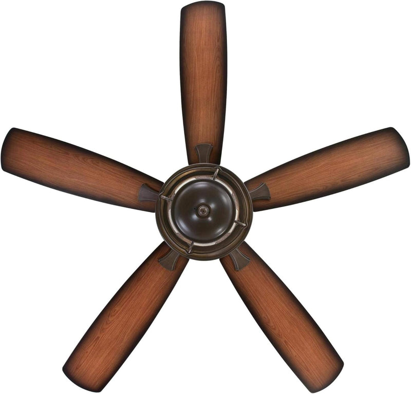 Westinghouse Lighting Brentford 52 Inch Five Blade Indoor/Outdoor Ceiling Fan Aged Walnut Finish with Dimmable LED Light Fixture