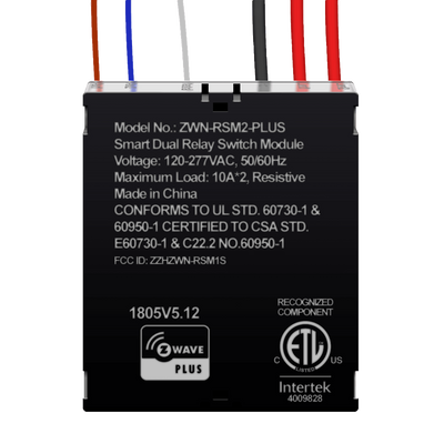 Enerlites ZWN-RSM2-PLUS Z-Wave Smart Dual Relay Switch Module   