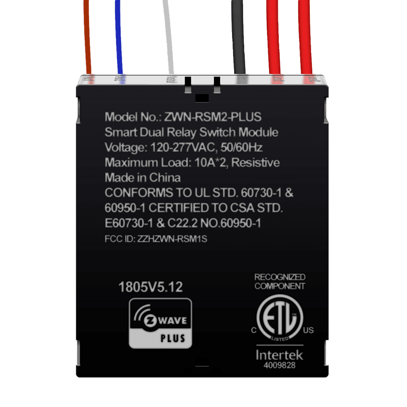 Enerlites ZWN-RSM2-PLUS Z-Wave Smart Dual Relay Switch Module   