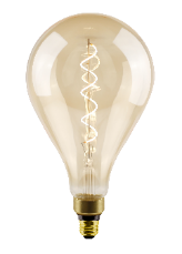 Green Creative 4.5 Watt Deco A50 Amber LED Filament Light Bulb 2000K   