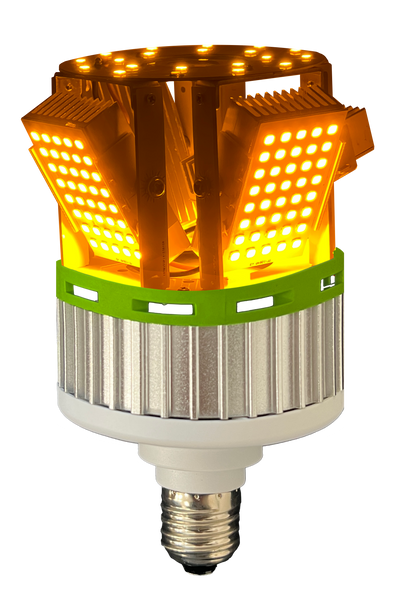 ZLED Lighting 15 Watt Amber LED 100-277V Directional Corn Cob Lamp Amber  