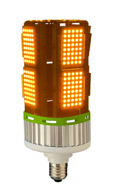 ZLED Lighting 60 Watt Amber LED 100-277V Directional Corn Cob Lamp Amber  