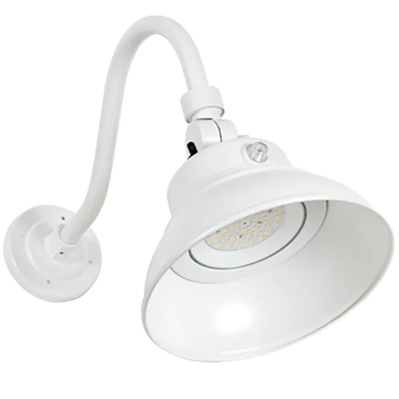 Westgate 25 Watt Gooseneck LED Barn Light Fixture 3000/4000/5000K Selectable White 