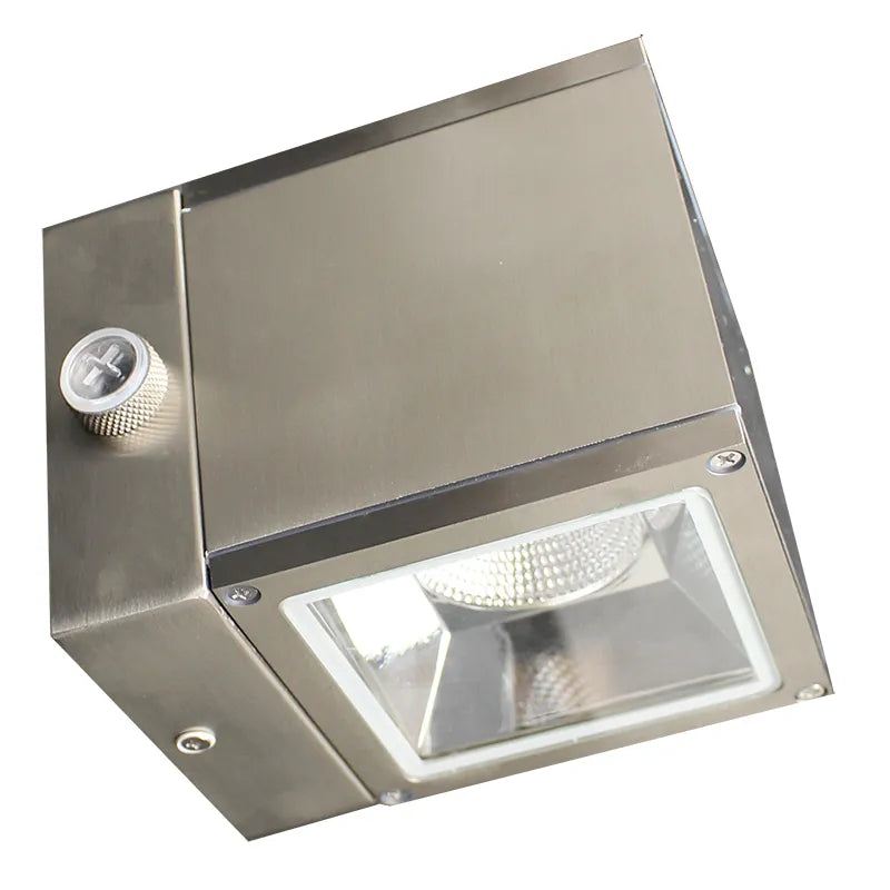 Westgate 6/12/15/18 Watt Up Down LED Color Selectable Cube Wall Light 3000/4000/5000K Selectable Brushed Nickel 