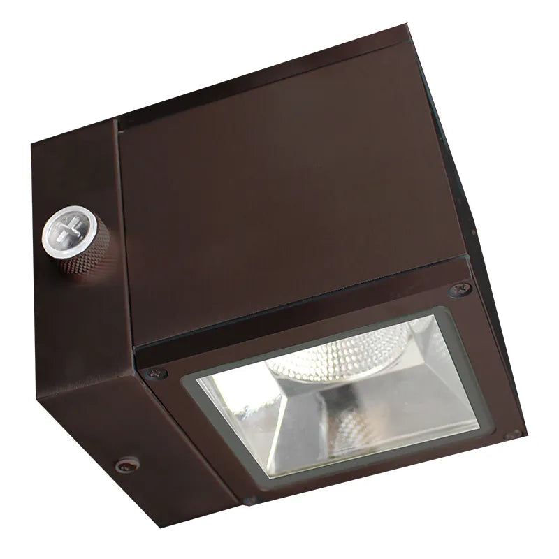 Westgate 6/12/15/18 Watt Up Down LED Color Selectable Cube Wall Light 3000/4000/5000K Selectable Bronze 