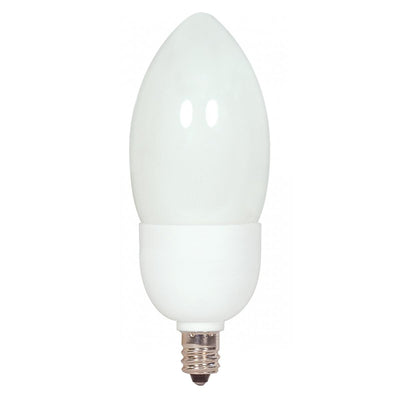 Satco 5 Watt E12 Compact Fluorescent Candelabra Base Light Bulb 2700K Warm White  