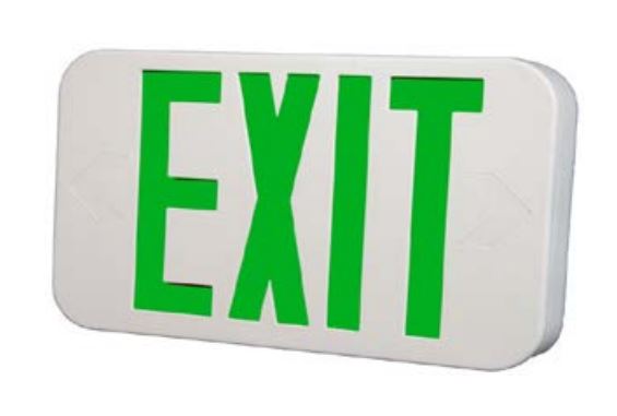 Standard AC Double Faced LED Universal Mount Exit Sign – Green ...